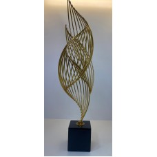 Escultura de Metal Dourada Aspiral 